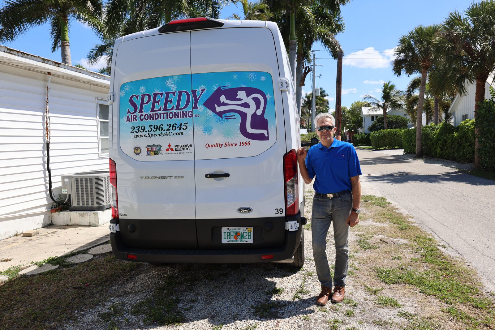 At the back of the van — NATE certified, Mitsubishi Electric dealer