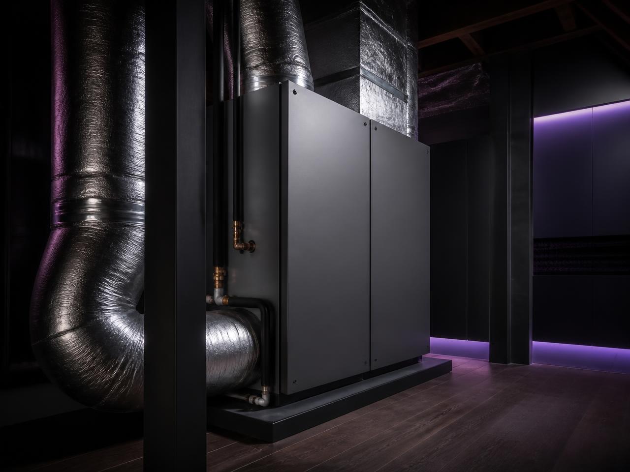 Modern air handler and insulated ductwork installed in a Southwest Florida home
